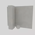 White Construction Components For Modern Interior Design And Decoration 3d model