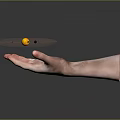 Decorative Ornament Set Featuring Solar System Sun Planets and Small Particles on Hand