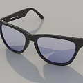 Trendy Black Frame Sunglasses With Blue Lenses And UV Protection For Daily Use