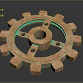 Sturdy Polished Metal Hardware Tool Gear With Multiple Teeth And Central Hole