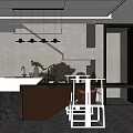 New Chinese Wine Tasting Area Rest and Recreation Room 3d model