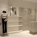 Modern Chinese Clothing Store Exterior With Glass Facade Window Display Mannequins And Green Plants