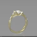 Modern Gold Ring Design With Large Diamond Centerpiece And Elegant Curved Band