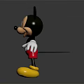 Classic Mickey Mouse Doll Featuring Black Round Ears Red Shorts White Gloves And Yellow Shoes