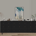 Modern Black Cabinet Whole Cabinet Sideboard Cabinet Balcony Cabinet Storage Cabinet Entrance Cabinet 3d model