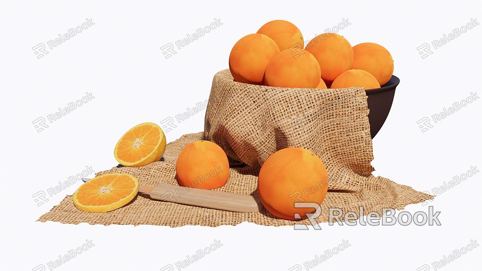 Modern Fruit Plate Fruit Orange Fruit Plate model