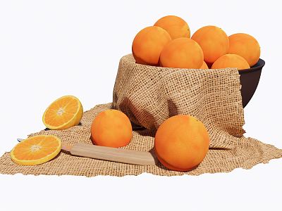 Modern Fruit Plate Fruit Orange Fruit Plate model