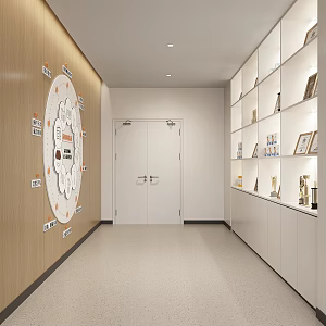 Modern dental hospital aisle hospital trophy display stand 3d model