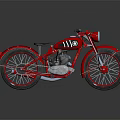 Vintage Red Motorcycle With Chrome Accents Black Seat And Classic Design