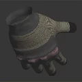 Gray and Black Everyday Use Gloves with Pink Accents Breathable Synthetic Material Design