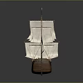 Wooden Sailing Ship Model Classic Handmade Detailed Vintage Maritime Decorative Watercraft