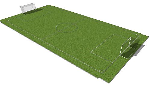 outdoor football field modern football field 3d model