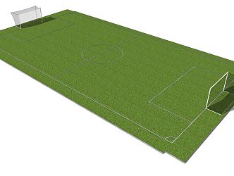 outdoor football field modern football field 3d model