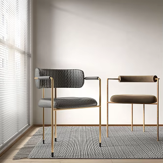 Modern Dining Chair Single Chair Combination 3d model