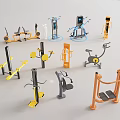 Public Fitness Facilities Featuring Different Kinds Of Exercise Equipment And Training Machines