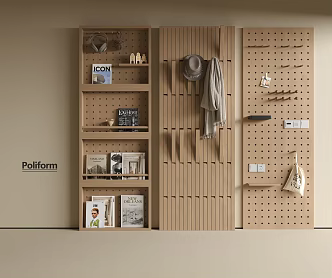 Modern Cave Panel Wall Trim Panel Hanging Rack 3d model