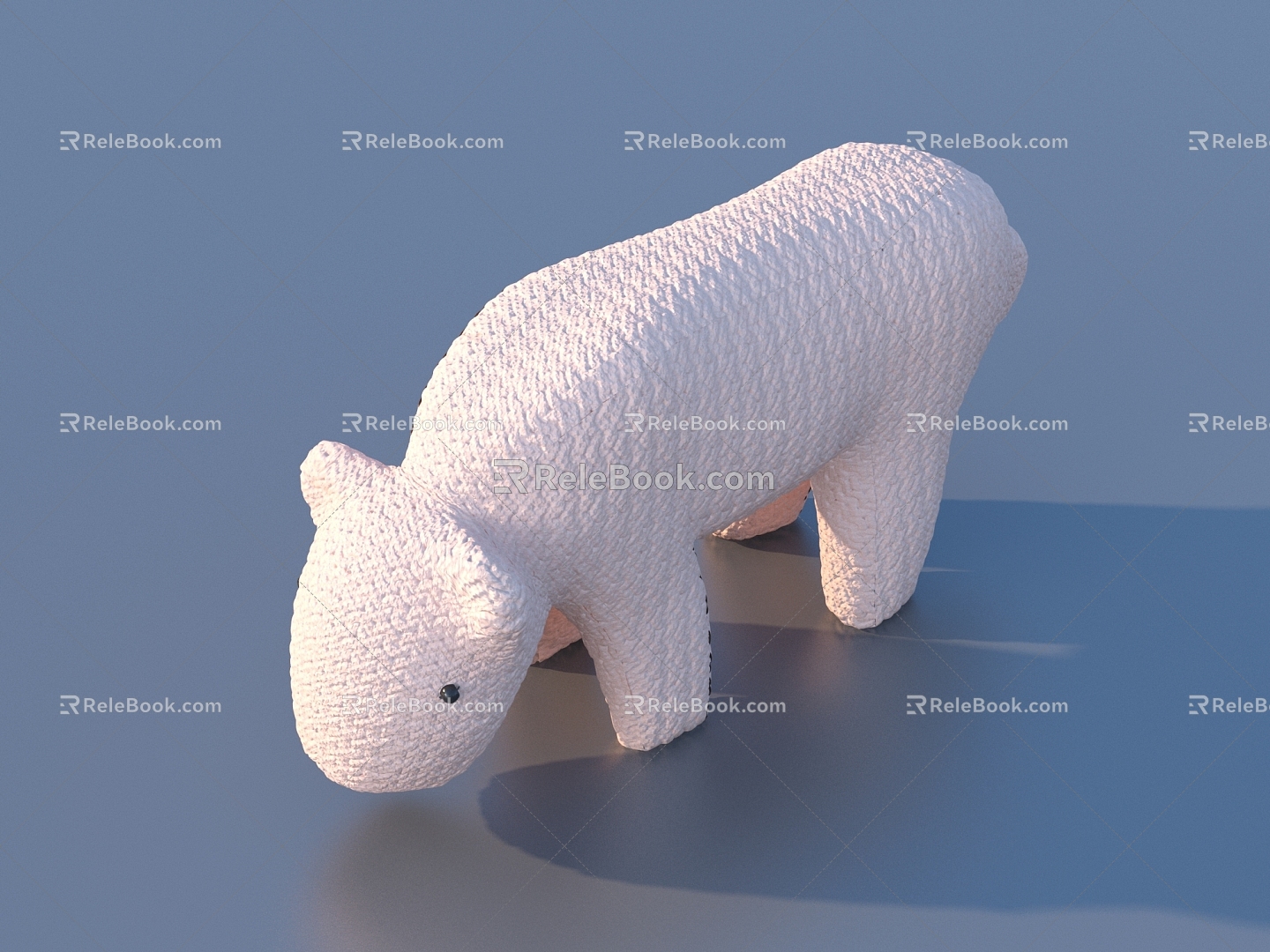 Wool Bear Art Ornaments 3d model