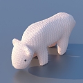 Wool Bear Art Ornaments 3d model