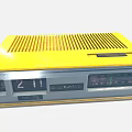 Yellow Audio Speaker with Digital Display and Grille Design for Quality Music Playback