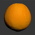 Fresh Orange with Bright Orange Color and Smooth Skin on Dark Background Showing Clear Reflection