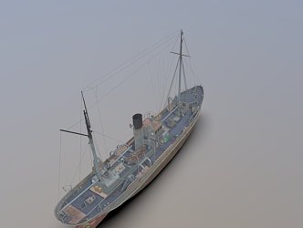 modern warship battleship destroyer 3d model