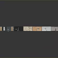 Long Decorative Strip With Various Colored Material Panels For Interior Design