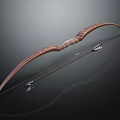 Traditional Wooden Bow with Intricate Carvings and Matching Arrow Handcrafted Ancient Weapon Design