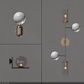 Elegant Modern Wall Sconces With Glass Shades And Brass Metal Frames Design