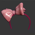 Decorative Ornament Set With Pink Bow Hairband Stylish Design For Decorative