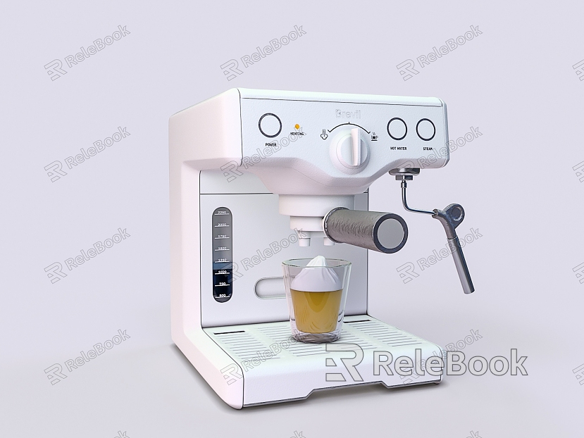 Modern white ice cream machine model