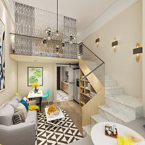 Nordic Apartment Leaping Floor 3d model