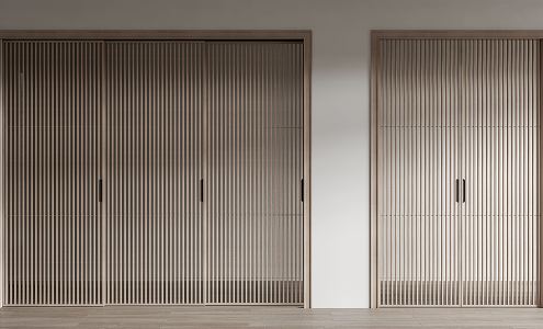 Japanese-style sliding door wooden sliding door grille sliding door 3d model