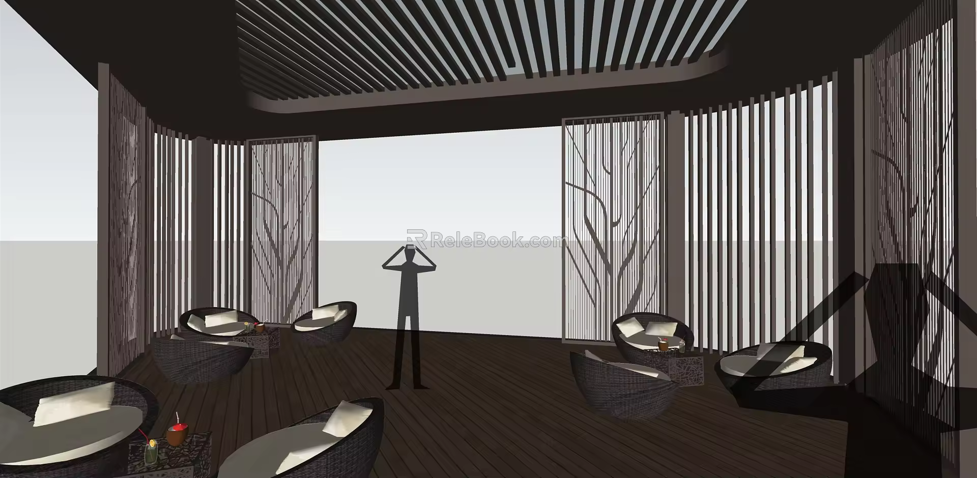 Modern Pavilion Landscape Pavilion 3d model