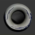 Exquisite Blue and White Vase with Intricate Sculpted Floral Patterns and Double Handles