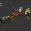 Siege Vehicle Siege Crossbow Arrow Mechanical Crossbow Shift Bow Arrow 3d model