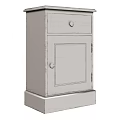 Minimalist Wooden Nightstand With Drawer Cabinet Storage And Stable Base Design Structure