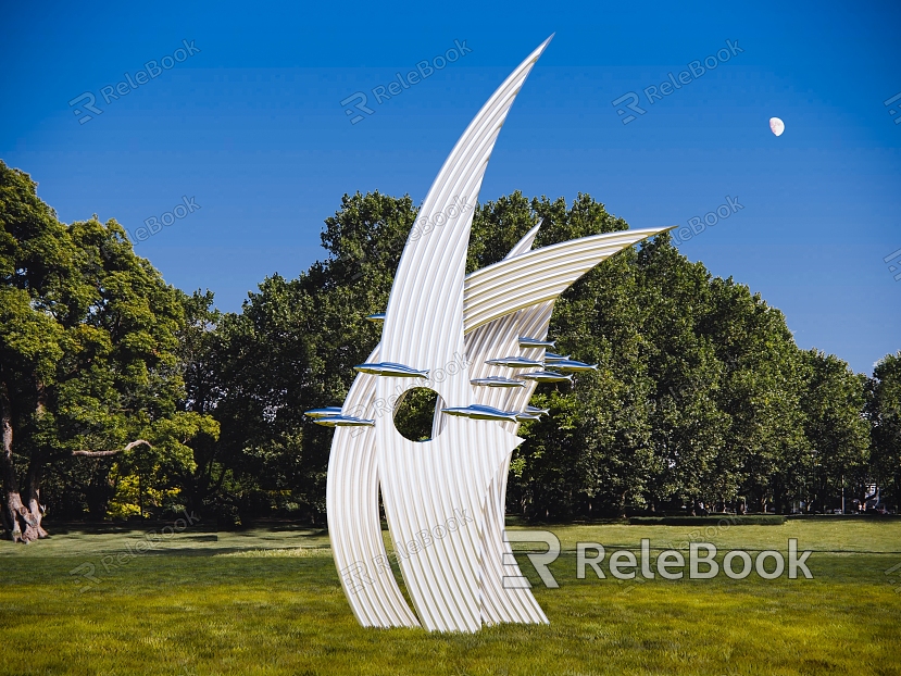 Modern City Sculpture City Park Abstract Sculpture Sculpture Special-shaped Curve Device Fish-shaped Sculpture Creative Culture Art Sculpture model