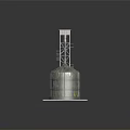 Rustic Industrial Silos With Number 4 And Metal Tower Structure