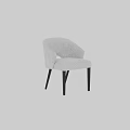 Stylish Gray Fabric Armchair With Black Wooden Legs And Modern Design