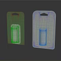Green and White Decorative Ornament Set with Hanging Plates and Cylindrical Accents for Home Decor