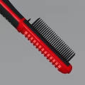 Smart Machine Curling Brush In Red And Black With Buttons And Indicator Lights 3d model