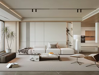 modern living room 3d model