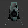 Projection Monitoring Device with Modern Teal Silver Design Tripod Base and Lens Structure