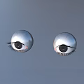 Detailed Human Eyes With Long Eyelashes And Realistic Pupil Structure On Gray Background