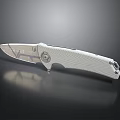 Modern Folding Knife With Carbon Fiber Handle And Tactical Blade Design