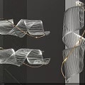 Modern Luxury Metal Spiral Wall Decor With Sleek Design And Gold Accents
