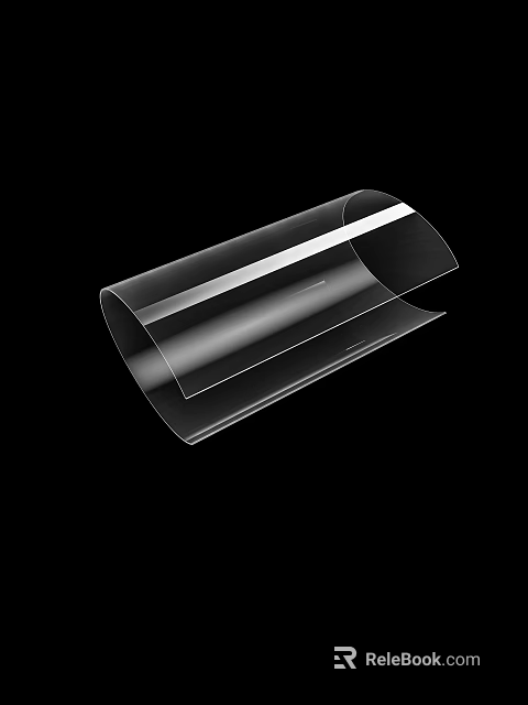 High Quality Transparent Curved Plastic Sheet With Smooth Surface And Durable Design 3d model 