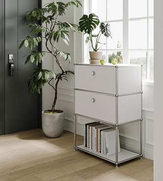 USM Bucket Cabinet Side Cabinet Entrance Cabinet Storage Cabinet Module Combination Cabinet Shoe Cabinet Side Cabinet Flower Pot Books 3d model