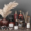 Household Cleaning And Daily Use Products Display With Assorted Bottles Candles And Decorative Items