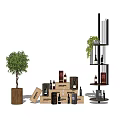 Modern display stand red wine display stand 3d model